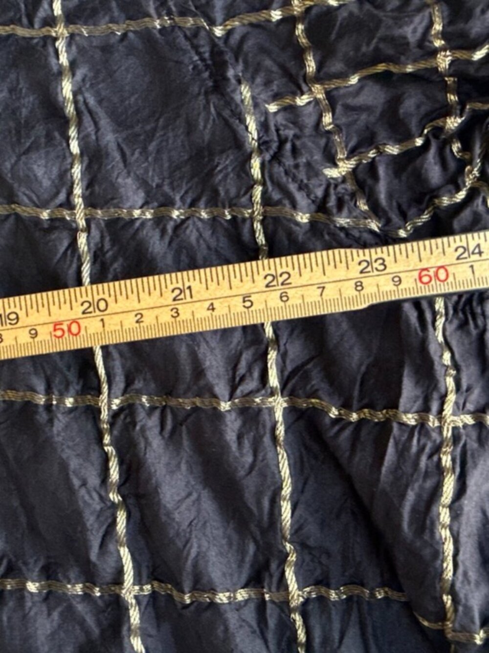 URU Black and Gold Silk Tunic Top Dress Button Front Lightweight Long Sleeves - Picture 9 of 15